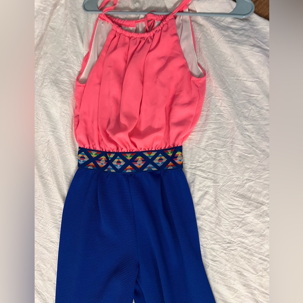Pants romper pink and blue size small/medium